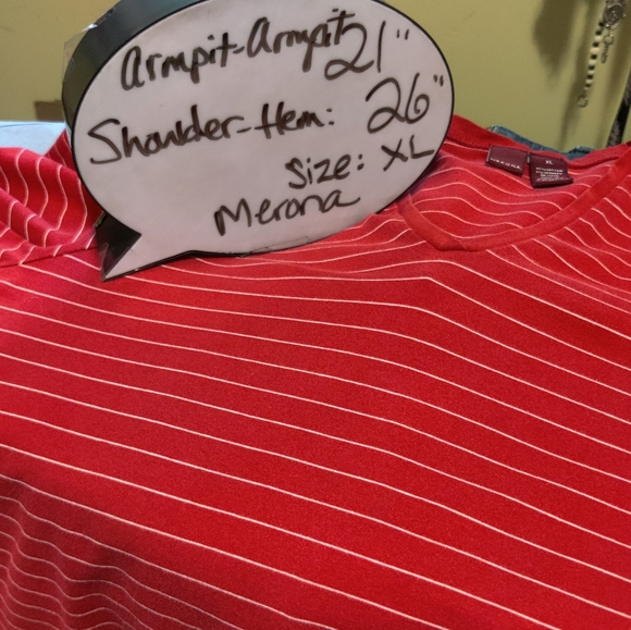 🗺️ MERONA V-neck Striped Casual Tunic Top - Picture 4 of 7